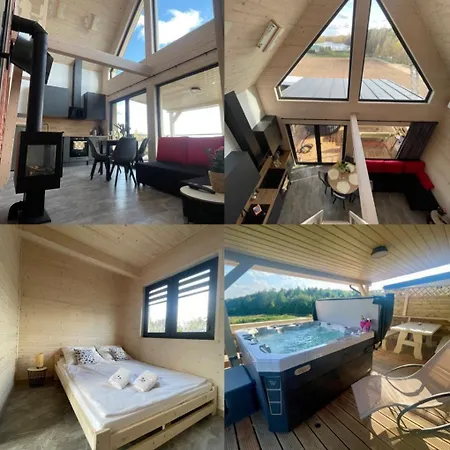 Holiday home Osada Skoczkowo Komfortowe Domki Z Prywatnymi Jacuzzi Nad Jeziorem- Sauna- Balia-Staw Wedkarski-Basen Z Podgrzewana Woda! Podiazy