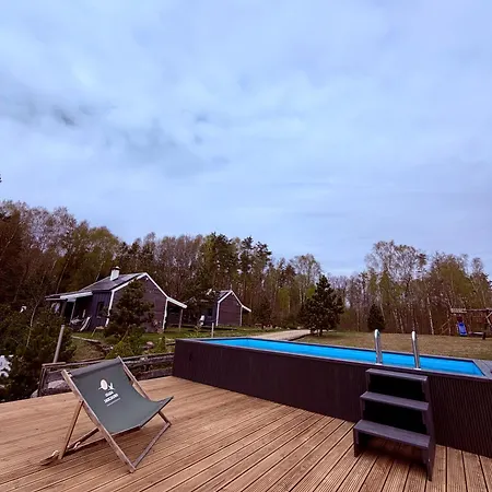Osada Skoczkowo Komfortowe Domki Z Prywatnymi Jacuzzi Nad Jeziorem- Sauna- Balia-Staw Wedkarski-Basen Z Podgrzewana Woda! Feriehus *