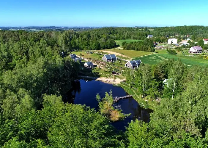 Osada Skoczkowo Komfortowe Z Prywatnymi Wannami Hot-tub Nad Jeziorem- Sauna- Balia- Prywatny Staw Wedkarski בית נופש