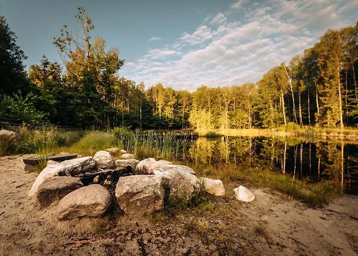 Osada Skoczkowo Komfortowe Z Prywatnymi Wannami Hot-tub Nad Jeziorem- Sauna- Balia- Prywatny Staw Wedkarski